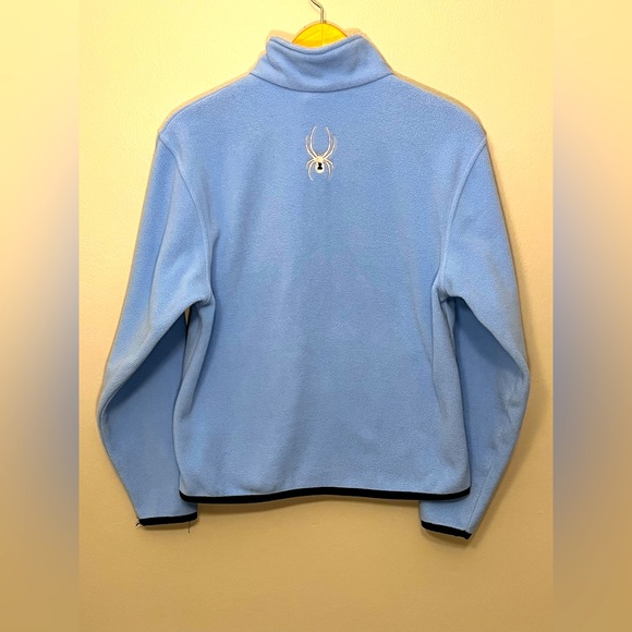 Women’s Spyder Zipper Winter Jacket Powder Baby Blue Size Medium - Picture 2 of 4